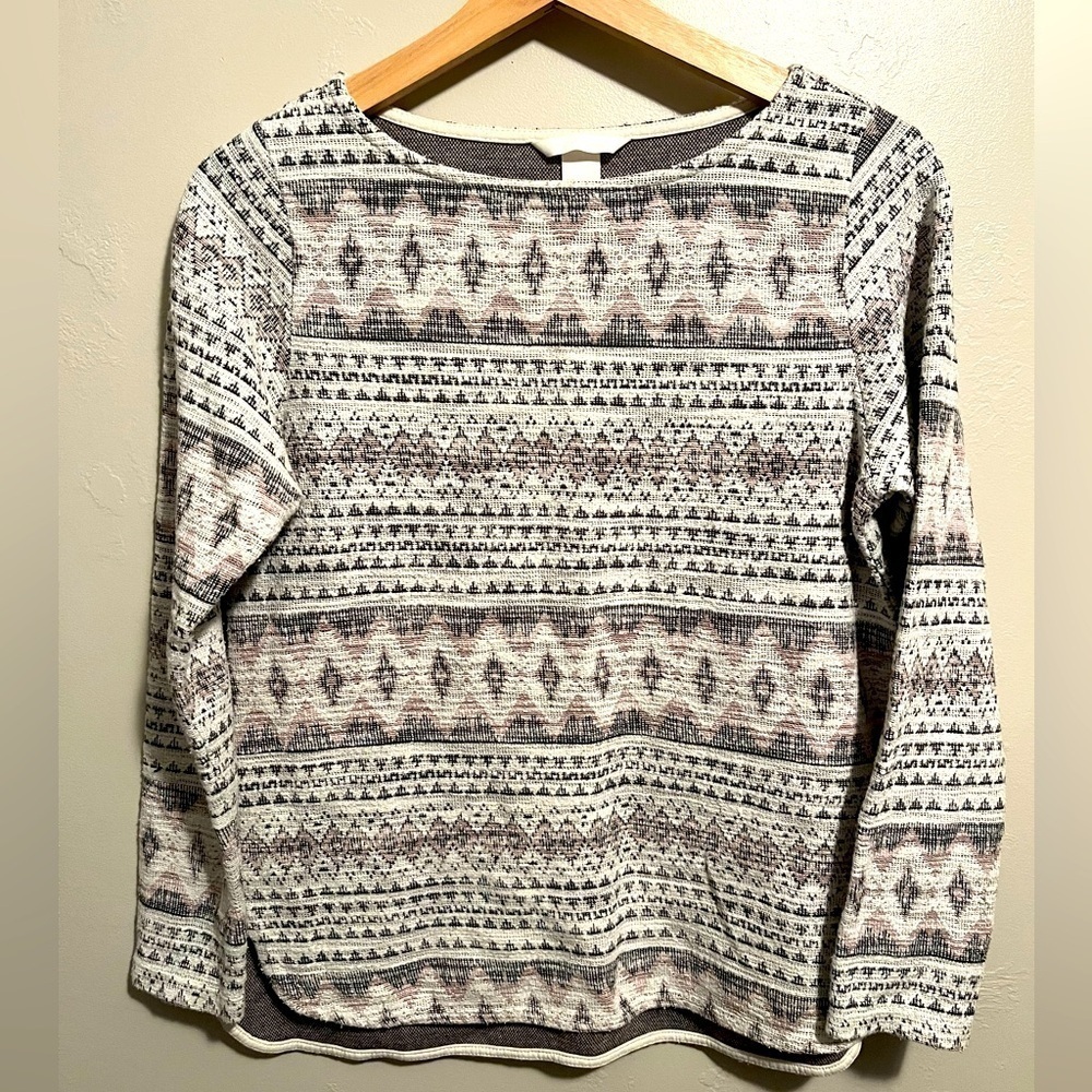H&M Fair Isle Long Sleeve Pullover Sweater